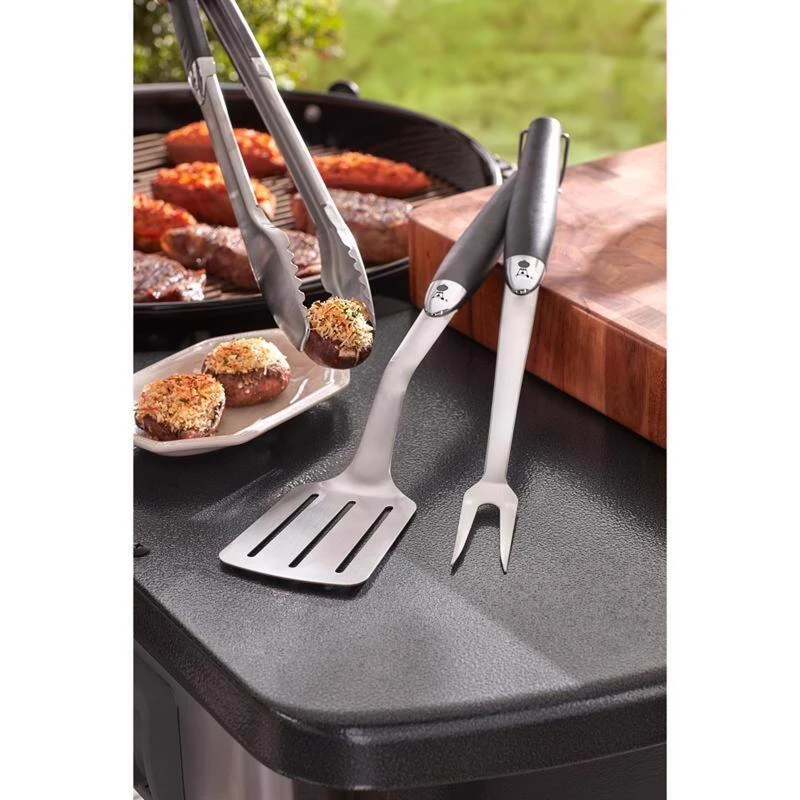 Budget 🤩 Weber Premium Stainless Steel Black/Silver Grill Tool Set 3 pc ✔️ 5 Budget 🤩 Weber Premium Stainless Steel Black/Silver Grill Tool Set 3 pc ✔️ - Image 5