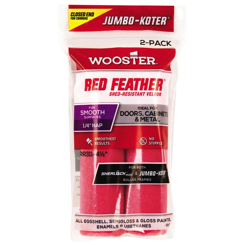 Wholesale โค๏ธ Wooster Red Feather Velour 4-1/2 in. W X 1/4 in. Mini Paint Roller Cover 2 pk ๐ 1 Wholesale โค๏ธ Wooster Red Feather Velour 4-1/2 in. W X 1/4 in. Mini Paint Roller Cover 2 pk ๐