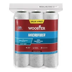 Brand new ๐ฅ Wooster Microfiber 9 in. W X 3/8 in. Paint Roller Cover 3 pk ๐ฏ