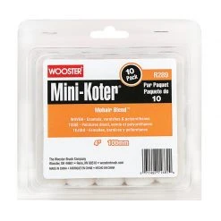 Best Pirce ✔️ Wooster Mini-Koter Mohair Blend 4 in. W Mini Paint Roller Cover 10 pk ✔️