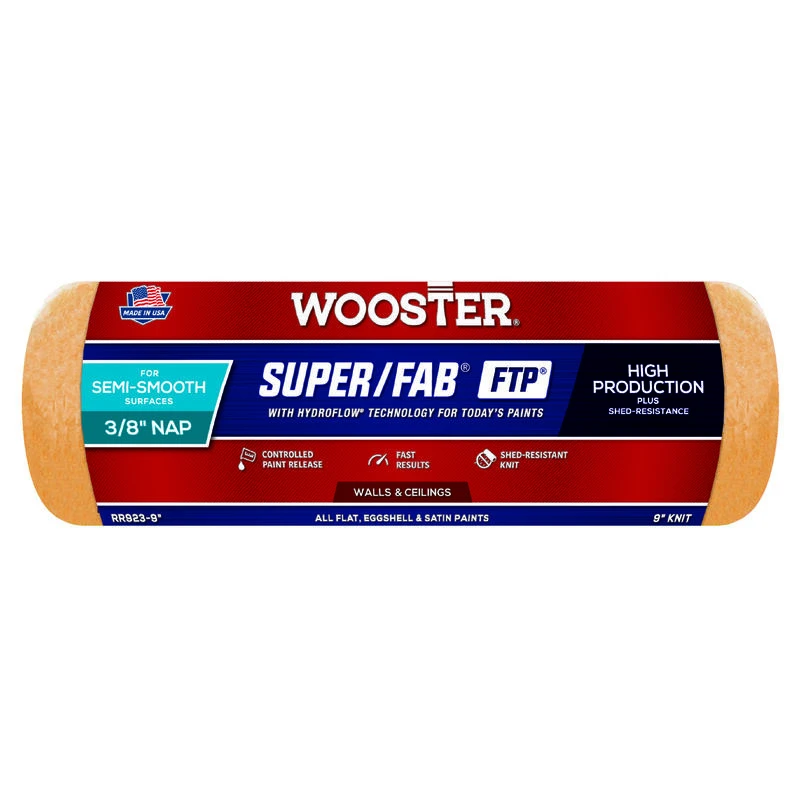 Best deal π Wooster Super/Fab Synthetic Blend 9 in. W X 3/8 in. Paint Roller Cover 1 pk β 1 Best deal π Wooster Super/Fab Synthetic Blend 9 in. W X 3/8 in. Paint Roller Cover 1 pk β