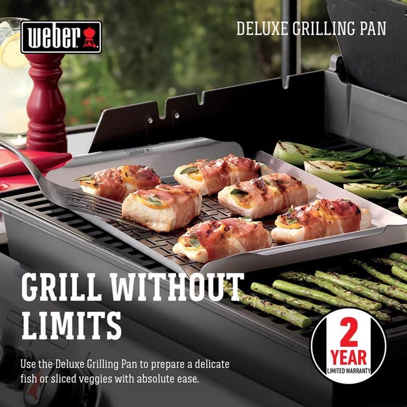 Wholesale ✔️ Weber Stainless Steel Grilling Pan 17.4 in. L X 11.8 in. W 1 pk 🛒 2 Wholesale ✔️ Weber Stainless Steel Grilling Pan 17.4 in. L X 11.8 in. W 1 pk 🛒 - Image 2