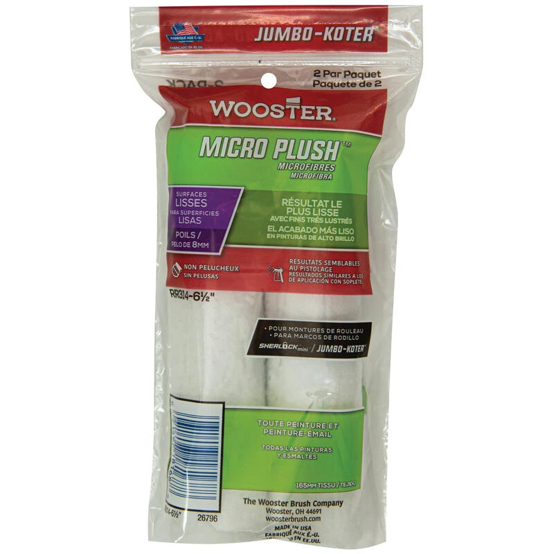 Discount โ๏ธ Wooster Micro Plush Microfiber 6-1/2 in. W X 5/16 in. Mini Paint Roller Cover 2 pk ๐คฉ 3 Discount โ๏ธ Wooster Micro Plush Microfiber 6-1/2 in. W X 5/16 in. Mini Paint Roller Cover 2 pk ๐คฉ - Image 3
