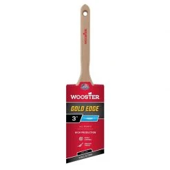Promo ❤️ Wooster Gold Edge 3 in. Firm Semi-Oval Angle Paint Brush 👏