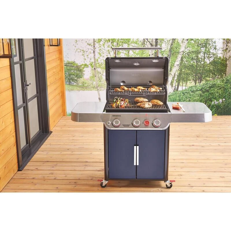 Brand new π Weber Genesis SA-E325s 3 Burner Natural Gas Grill Indigo 𧨠9 Brand new π Weber Genesis SA-E325s 3 Burner Natural Gas Grill Indigo 𧨠- Image 9