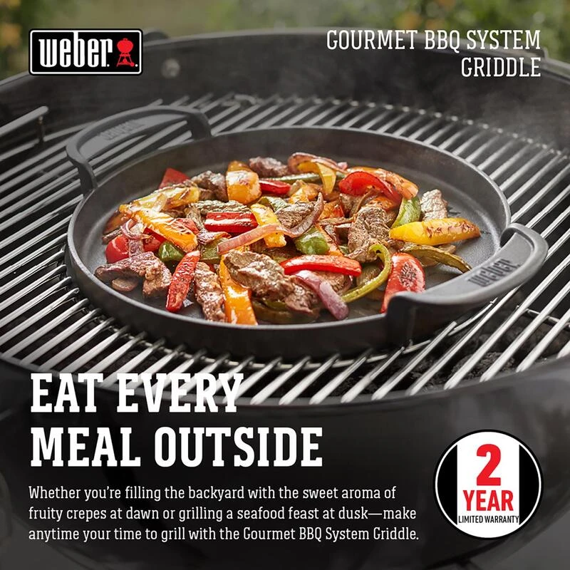 Brand new π Weber Gourmet BBQ System Cast Iron/Porcelain Grill Top Griddle 15.2 in. L X 12 in. W 1 pk β€οΈ 2 Brand new π Weber Gourmet BBQ System Cast Iron/Porcelain Grill Top Griddle 15.2 in. L X 12 in. W 1 pk β€οΈ - Image 2