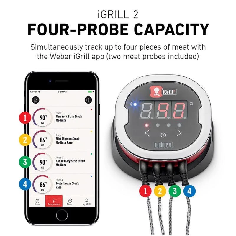 Cheap 🎁 Weber iGrill 2 Digital Bluetooth Enabled Grill/Meat Thermometer ✨ 4 Cheap 🎁 Weber iGrill 2 Digital Bluetooth Enabled Grill/Meat Thermometer ✨ - Image 4
