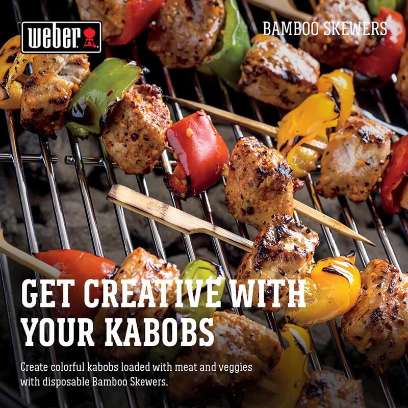Outlet ✨ Weber Bamboo Skewer 9.8 in. L X 0.4 in. W 25 pc 🎉 2 Outlet ✨ Weber Bamboo Skewer 9.8 in. L X 0.4 in. W 25 pc 🎉 - Image 2