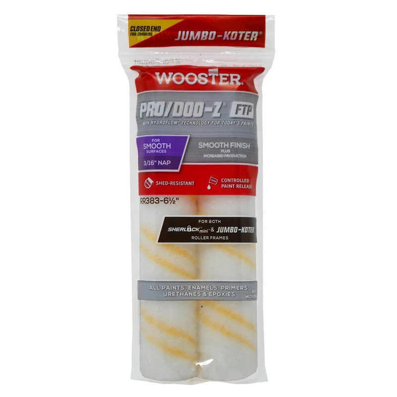 Budget ❤️ Wooster Jumbo-Koter Woven 6-1/2 in. W X 3/16 in. Paint Roller Cover 2 pk 🧨 1 Budget ❤️ Wooster Jumbo-Koter Woven 6-1/2 in. W X 3/16 in. Paint Roller Cover 2 pk 🧨