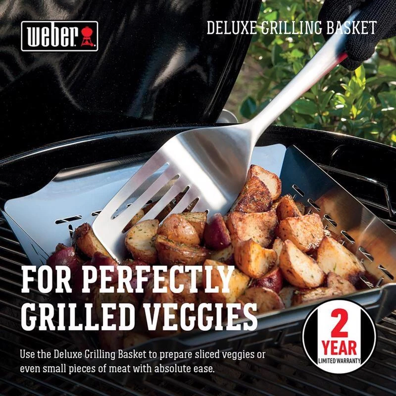 Brand new ⭐ Weber Stainless Steel Grill Basket 13.8 in. L X 11.8 in. W 1 pk ✨ 2 Brand new ⭐ Weber Stainless Steel Grill Basket 13.8 in. L X 11.8 in. W 1 pk ✨ - Image 2