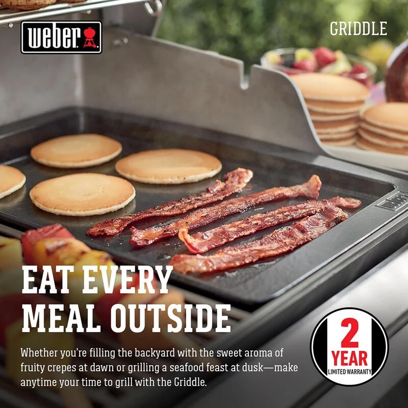 Cheap 🌟 Weber Genesis Cast Iron/Porcelain Grill Top Griddle 18.9 in. L X 13.2 in. W 1 pk 🛒 2 Cheap 🌟 Weber Genesis Cast Iron/Porcelain Grill Top Griddle 18.9 in. L X 13.2 in. W 1 pk 🛒 - Image 2