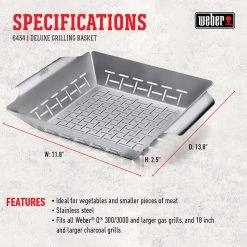 Brand new ⭐ Weber Stainless Steel Grill Basket 13.8 in. L X 11.8 in. W 1 pk ✨ 9 Brand new ⭐ Weber Stainless Steel Grill Basket 13.8 in. L X 11.8 in. W 1 pk ✨ -Outlet Weber Store 840a713d 704a 4ad9 8da5 55d9a5029ed1