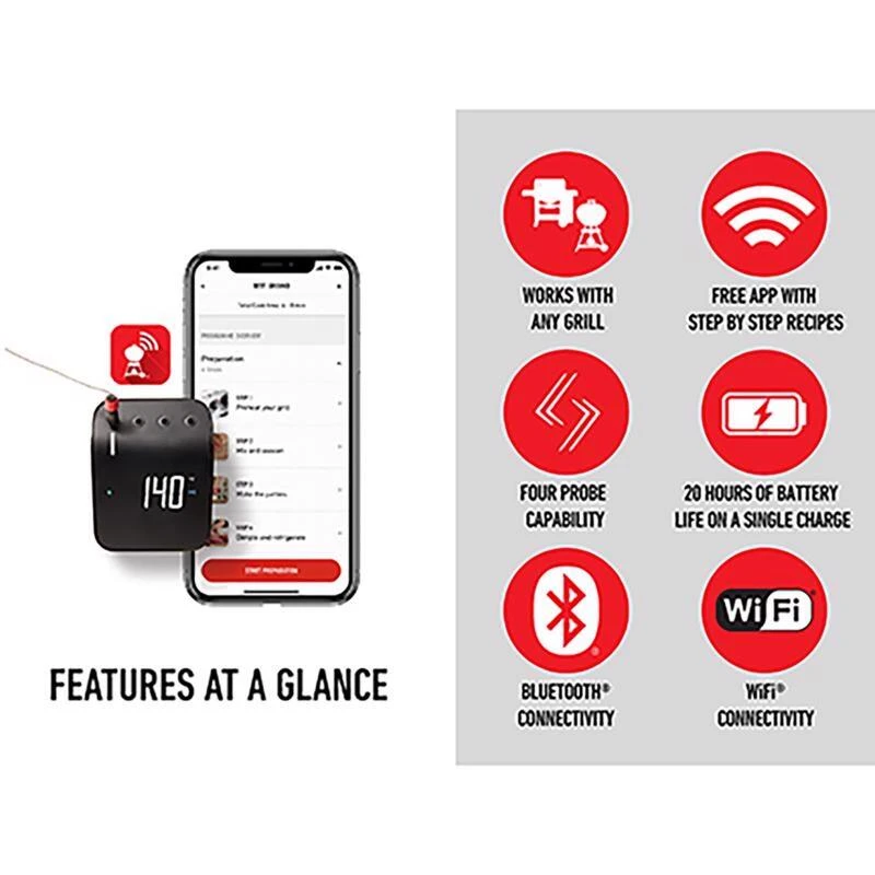 Wholesale โ๏ธ Weber Connect Digital WiFi Enabled Bluetooth Enabled Grill/Meat Thermometer ๐ฏ 4 Wholesale โ๏ธ Weber Connect Digital WiFi Enabled Bluetooth Enabled Grill/Meat Thermometer ๐ฏ - Image 4