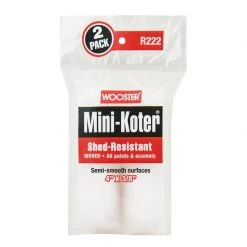 Outlet ๐ Wooster Mini-Koter Fabric 4 in. W X 3/8 in. Mini Paint Roller Cover 2 pk ๐