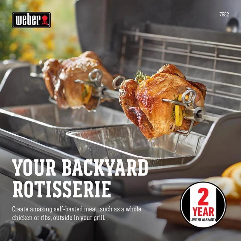 Coupon ✔️ Weber Genesis 400/600 Series Stainless Steel Grill Rotisserie 55.7 in. L X 4.4 in. W 1 pk 🎁 2 Coupon ✔️ Weber Genesis 400/600 Series Stainless Steel Grill Rotisserie 55.7 in. L X 4.4 in. W 1 pk 🎁 - Image 2