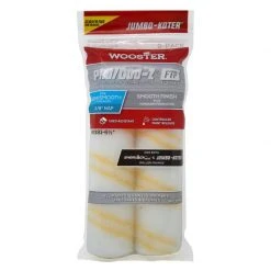 New 🎉 Wooster Pro/Doo-Z Woven 6-1/2 in. W X 3/8 in. Jumbo-Koter Paint Roller Cover 2 pk ⌛