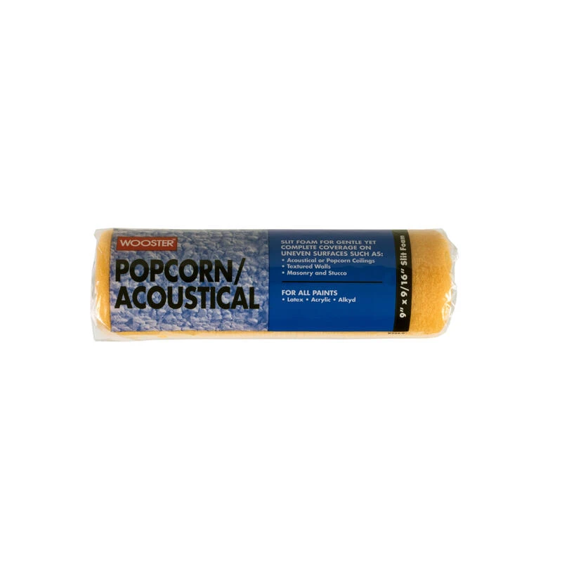 Best deal 👏 Wooster Popcorn/Acoustical Foam 9 in. W X 9/16 in. Paint Roller Cover 1 pk ✔️ 1 Best deal 👏 Wooster Popcorn/Acoustical Foam 9 in. W X 9/16 in. Paint Roller Cover 1 pk ✔️