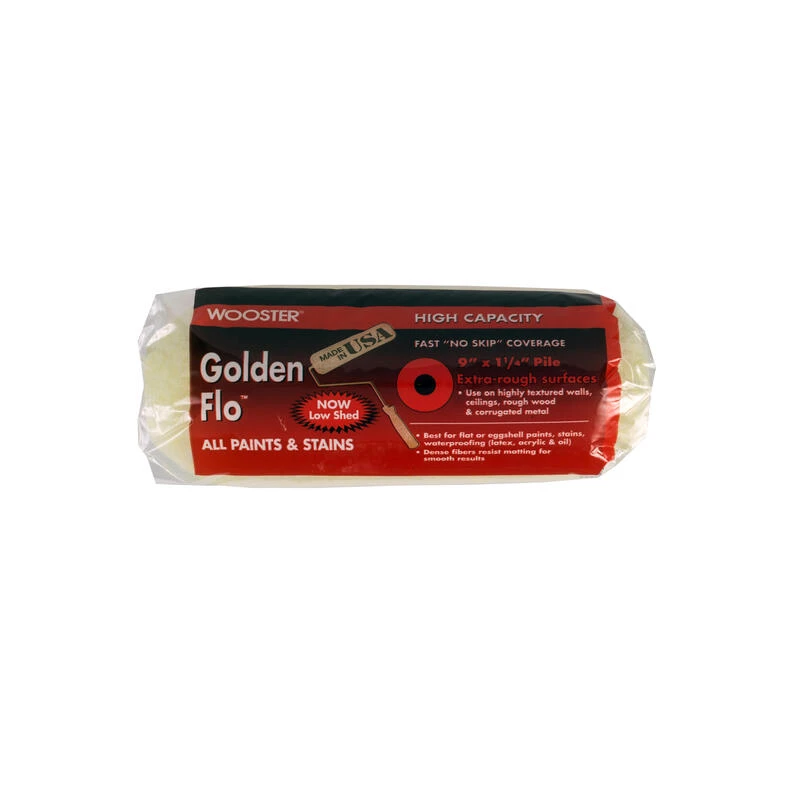 Top 10 🤩 Wooster Golden Flo Fabric 9 in. W X 1-1/4 in. Paint Roller Cover 1 pk 👏 1 Top 10 🤩 Wooster Golden Flo Fabric 9 in. W X 1-1/4 in. Paint Roller Cover 1 pk 👏
