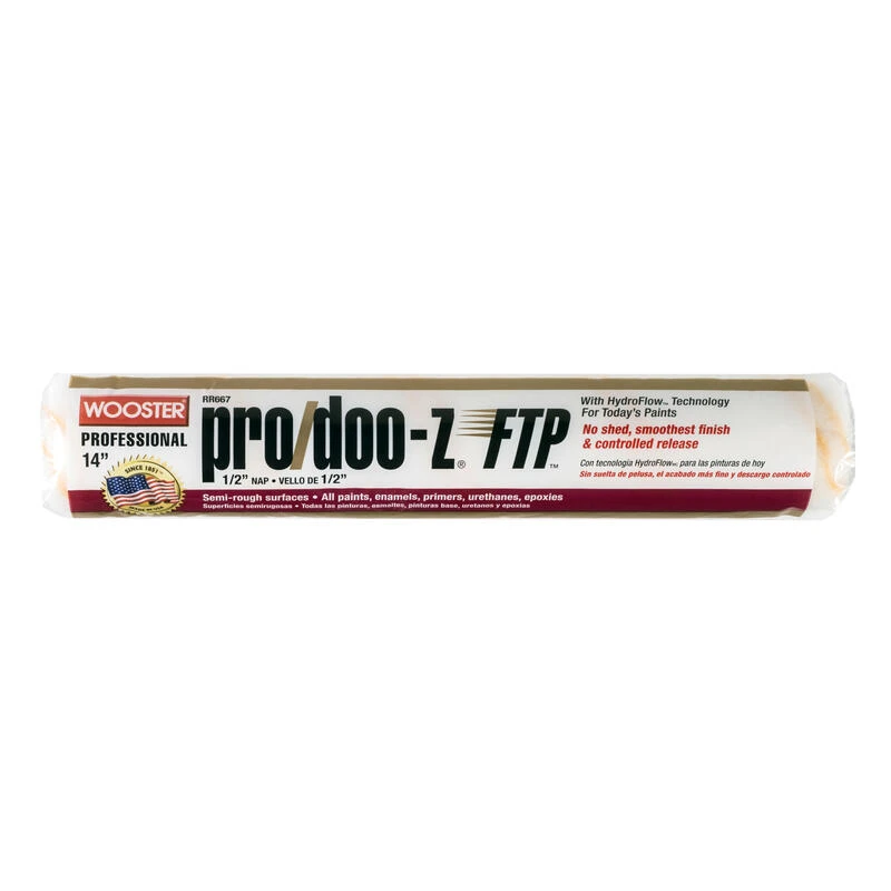 Best deal ๐ Wooster Pro/Doo-Z FTP Synthetic Blend 14 in. W X 1/2 in. Paint Roller Cover 1 pk ๐ 1 Best deal ๐ Wooster Pro/Doo-Z FTP Synthetic Blend 14 in. W X 1/2 in. Paint Roller Cover 1 pk ๐