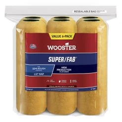 Best reviews of ๐งจ Wooster Super/Fab Knit 9 in. W X 1/2 in. Regular Paint Roller Cover 6 pk ๐
