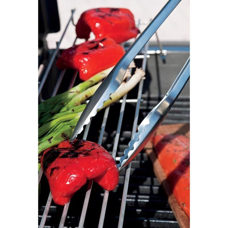 Cheap ⌛ Weber Premium Stainless Steel Black/Silver Grill Tongs 1 pk ⌛ 2 Cheap ⌛ Weber Premium Stainless Steel Black/Silver Grill Tongs 1 pk ⌛ - Image 2