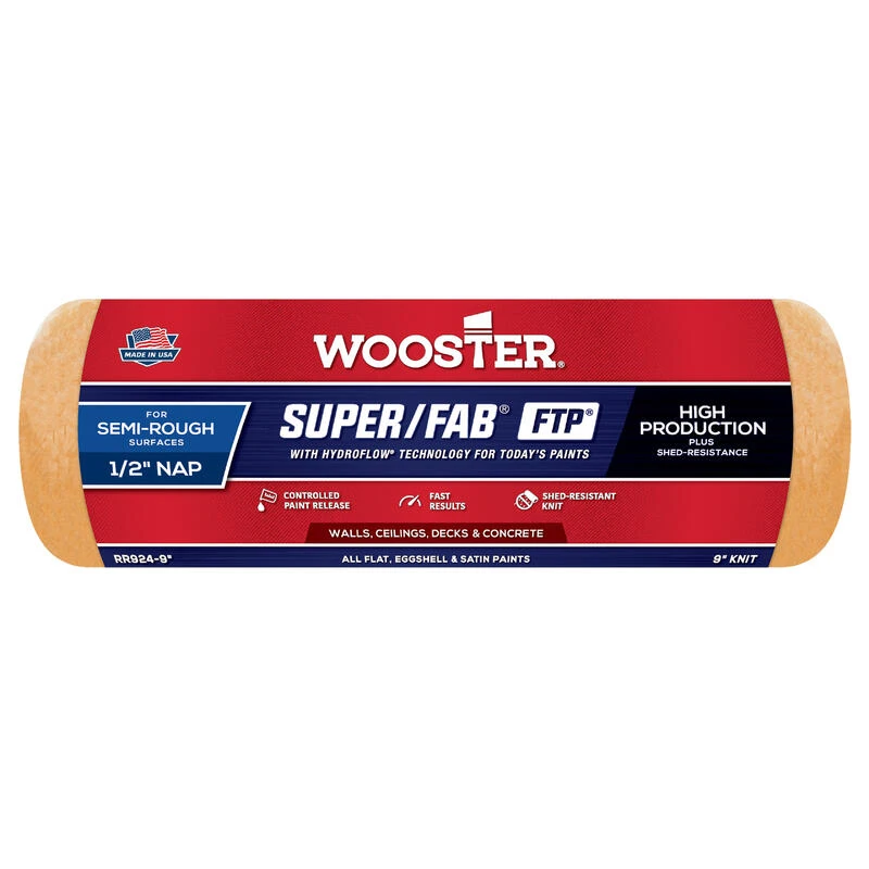 Top 10 ⭐ Wooster Super/Fab FTP Synthetic Blend 9 in. W X 1/2 in. Paint Roller Cover 1 pk 😉 1 Top 10 ⭐ Wooster Super/Fab FTP Synthetic Blend 9 in. W X 1/2 in. Paint Roller Cover 1 pk 😉
