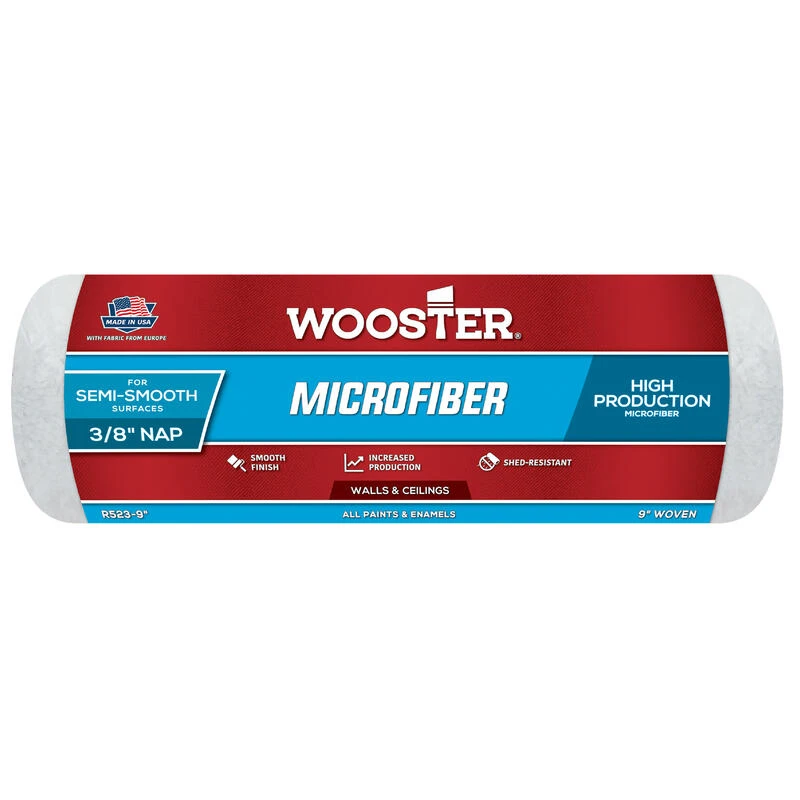 Top 10 🎉 Wooster Microfiber 9 in. W X 3/8 in. Regular Paint Roller Cover 1 pk ❤️ 1 Top 10 🎉 Wooster Microfiber 9 in. W X 3/8 in. Regular Paint Roller Cover 1 pk ❤️