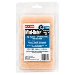 Hot Sale ❤️ Wooster Mini-Koter Fabric 4 in. W X 1/2 in. Mini Paint Roller Cover 10 pk ✔️