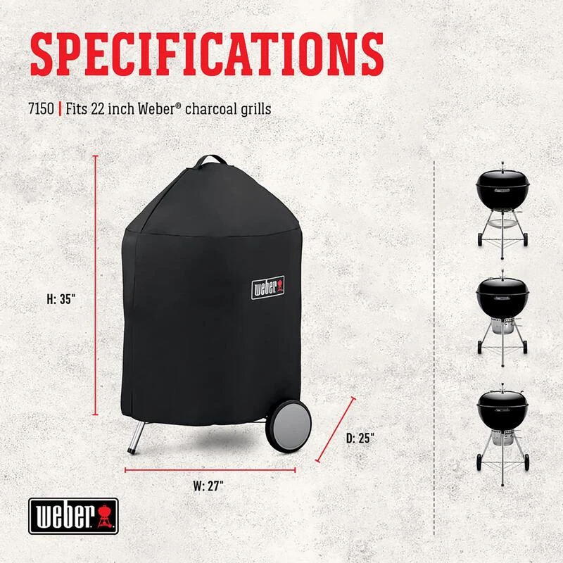 Hot Sale π Weber Black Grill Cover For Premium 22 inch Charcoal Grills π₯° 3 Hot Sale π Weber Black Grill Cover For Premium 22 inch Charcoal Grills π₯° - Image 3