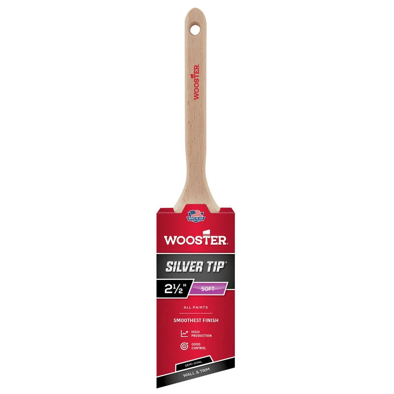 Promo π Wooster Silver Tip 2-1/2 in. Semi-Oval Angle Paint Brush π₯° 1 Promo π Wooster Silver Tip 2-1/2 in. Semi-Oval Angle Paint Brush π₯°