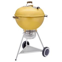 Best deal 🔥 Weber 22 in. Kettle Charcoal Grill Hot Rod Yellow 🛒